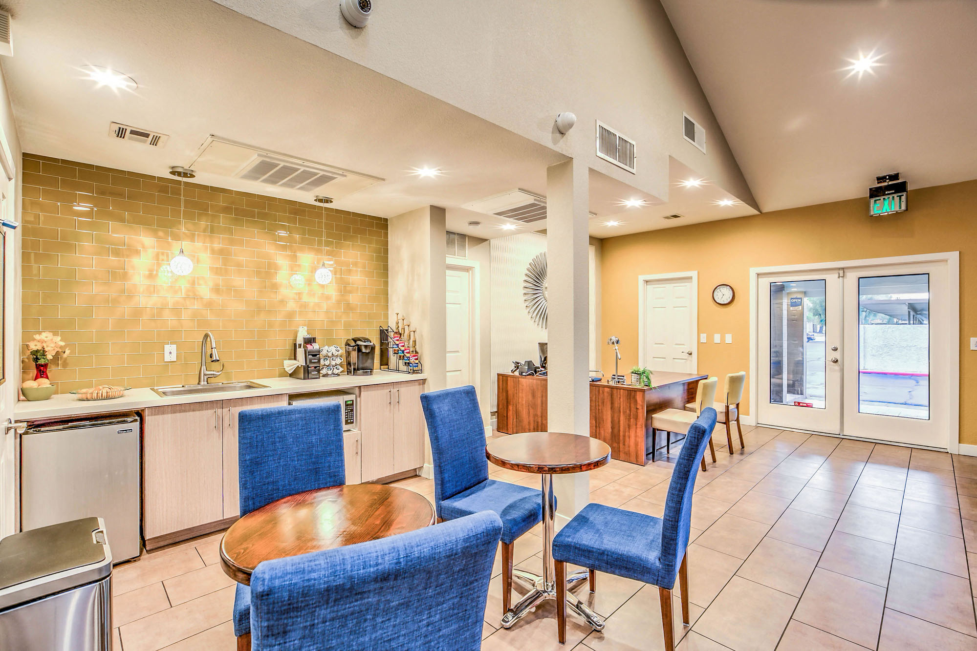 kitchen area in clubhouse
