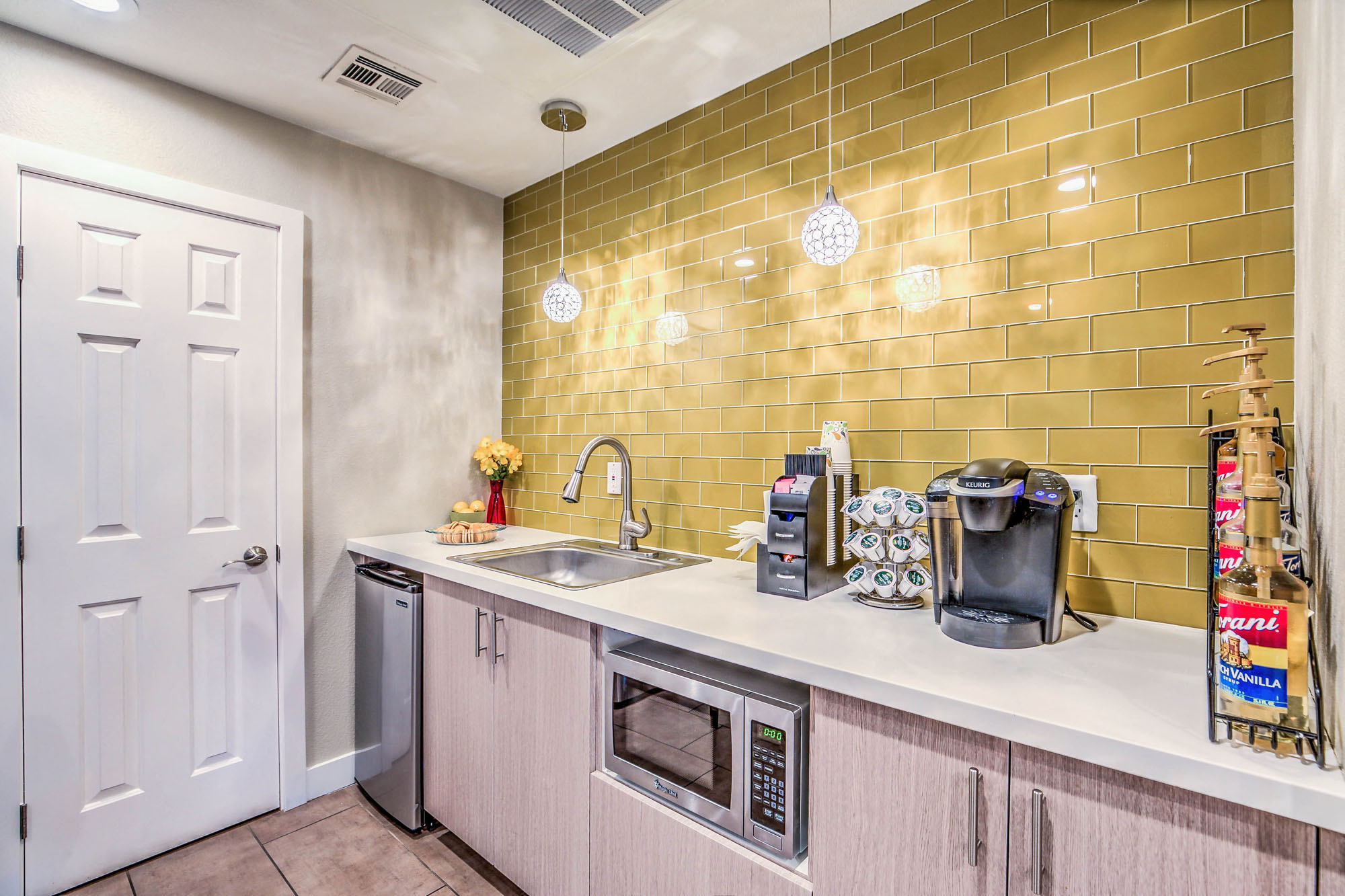kitchen area in clubhouse