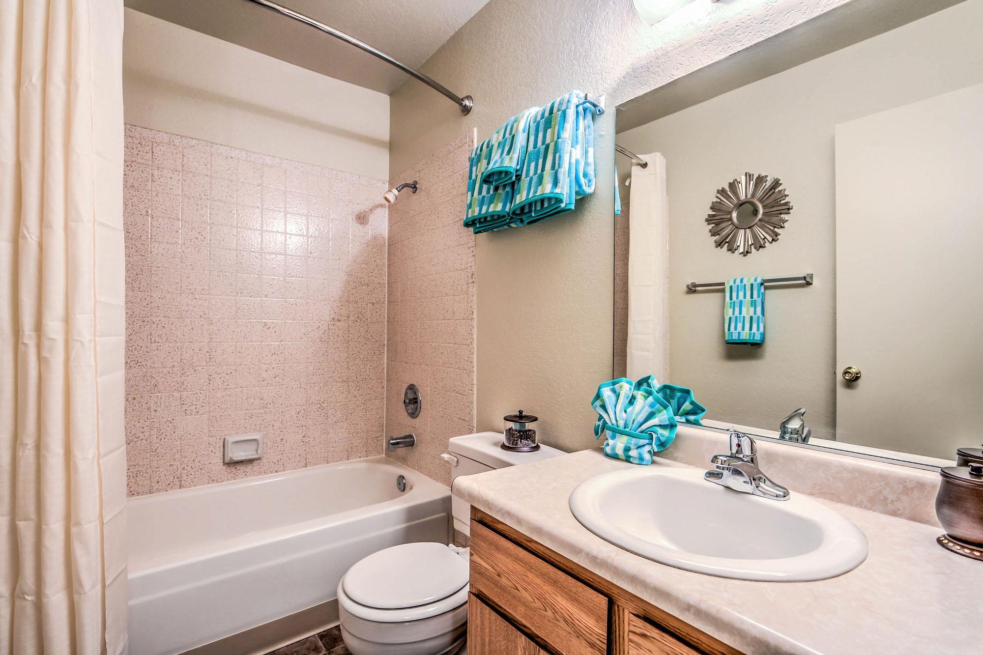 bathroom with updated materials