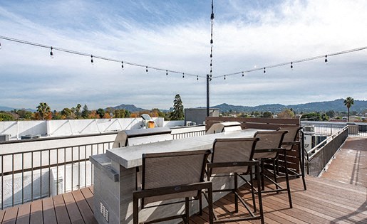 beautiful rooftop patio