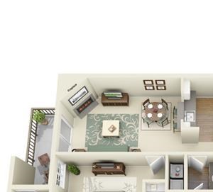 3 Bed, 2 Bath, 1035 sq. ft.