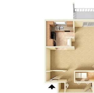 1 Bed - 1 Bath |758 sq ft floorplan 1 Bed - 1 Bath |758 sq ft floorplan