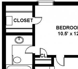 The Ashton Floorplan 1 Bed, 1 Bath, 550 sq. ft. The Ashton
