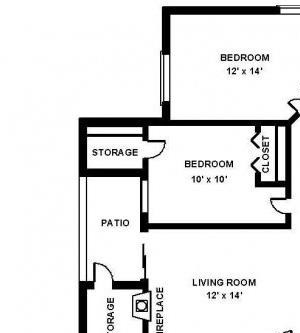The Charleton Floorplan 2 Bed, 1 Bath, 920 sq. ft. The Charleton