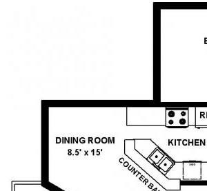 The Danbury Floorplan 2 Bed, 2 Bath, 950 sq. ft. The Danbury