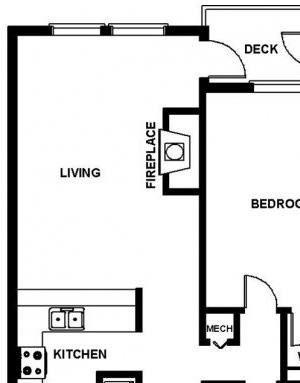 A1 Floorplan 1 Bed, 1 Bath, 828 sq. ft. A1