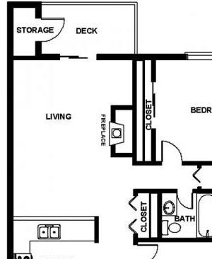 B2 Floorplan 2 Bed, 2 Bath, 956 sq. ft. B2