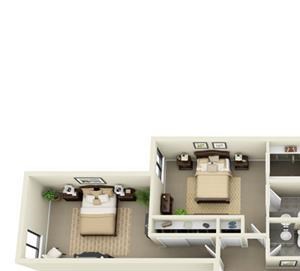 2 Bed, 2 Bath B, 1026 sq. ft.