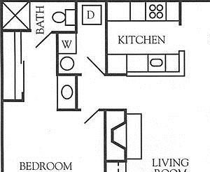 2 Bed - 2 Bath |943 sq ft floorplan