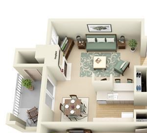 3 Bed, 2 Bath, 1324 sq. ft.