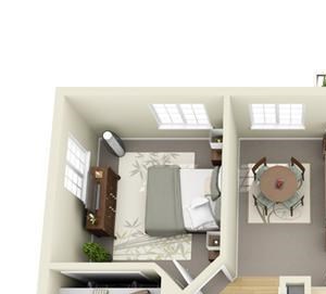 1 Bed, 1 Bath, 711 sq. ft. B