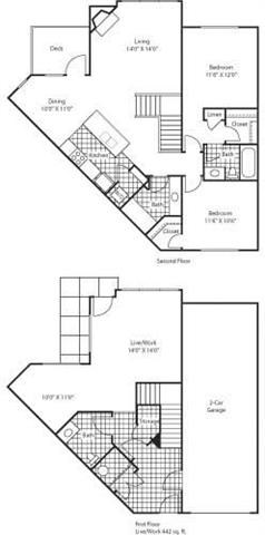 Florence 1438 2 Bed 2.5 Bathroom Floor Plan Florence 1438 2 Bed 2.5 Bathroom Floor Plan at Bella Terra Apartments, Mukilteo, WA