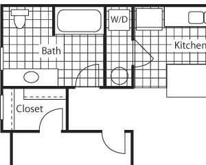 1 Bed - 1 Bath |712 sq ft 1 Bed - 1 Bath |712 sq ft - Naples 712 Floorplan at Bella Terra Apartments