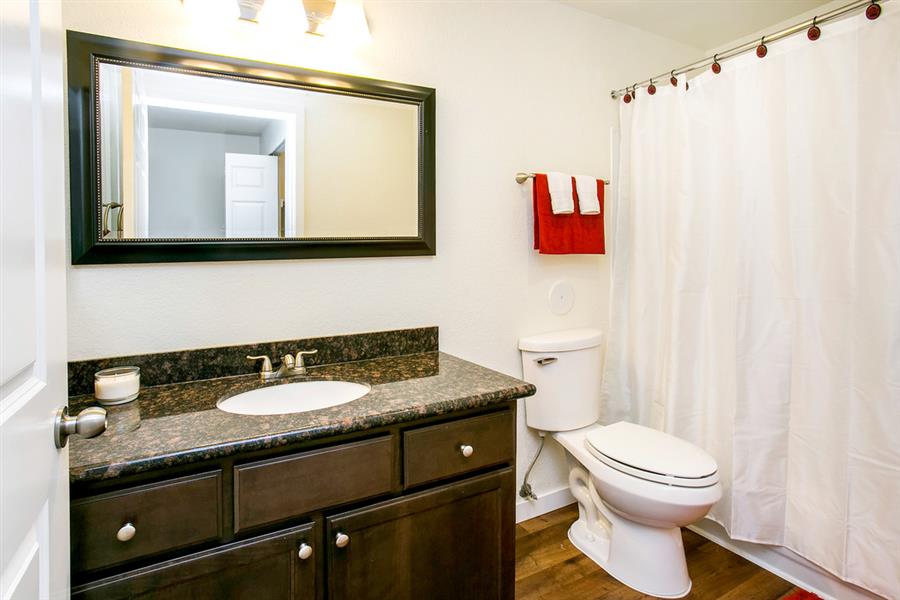 bathroom with updated materials