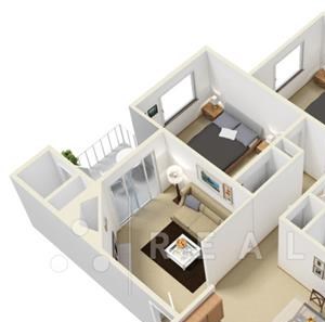 2 Bed - 2 Bath, 1003 sq ft floor plan