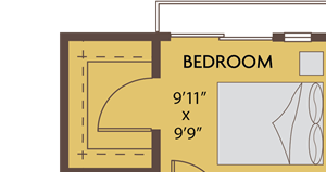 1 bed 1 bath 661 square feet floor plan
