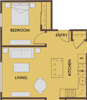 2 bed 1 bath 866 square feet floor plan