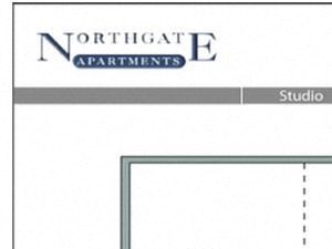 Studio, 400 square feet floor plan