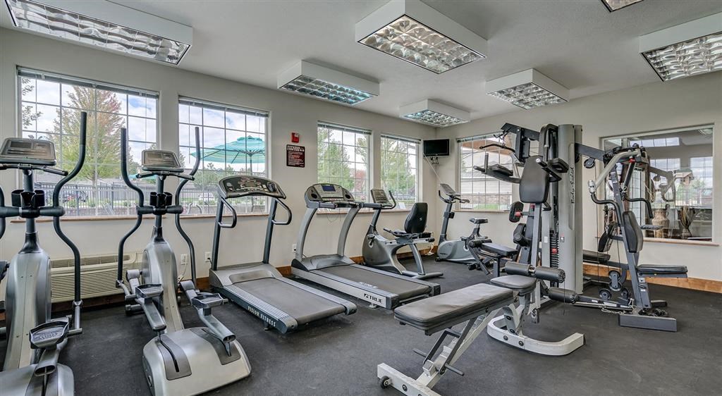 Apartments for Rent in Spokane, WA - Deer Creek - Fitness Center With Treadmills, Exercise Bikes, Free Weights, and More