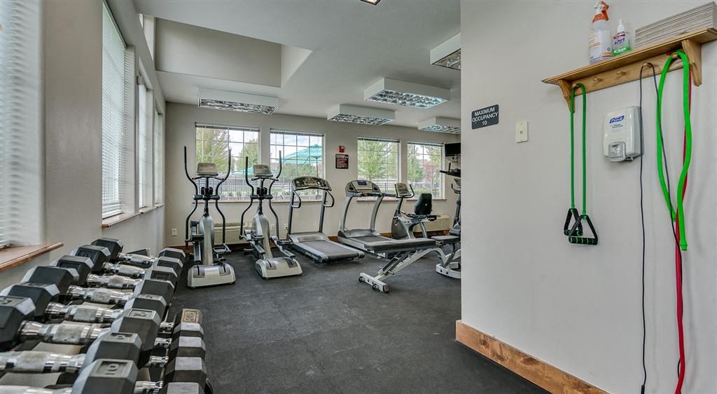 One Bedroom Apartments in Spokane, WA - Deer Creek - Fitness Center with Free Weights, Treadmills, and Elliptical Machines