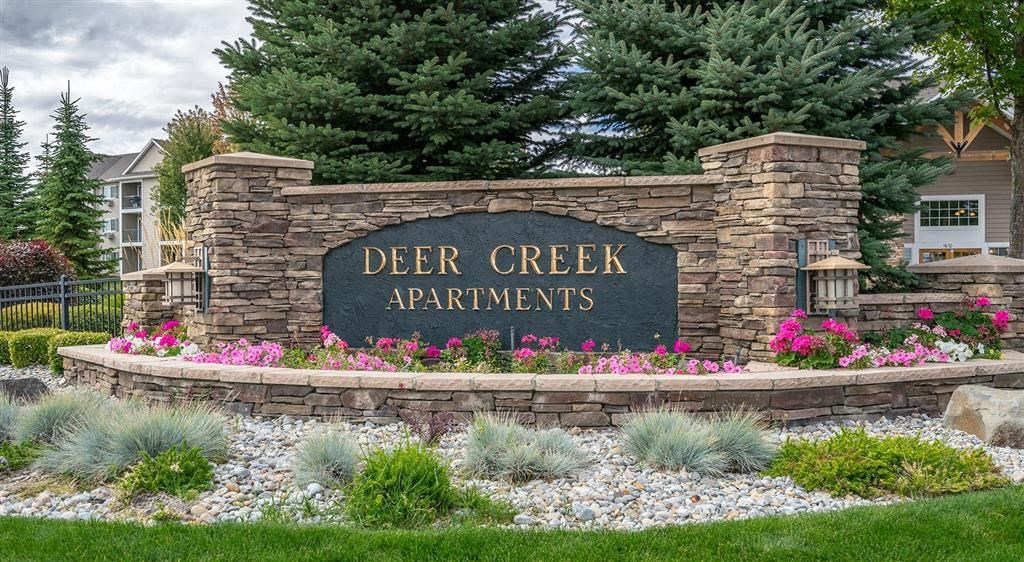 Apartments for Rent in Spokane - Deer Creek - Exterior View of Community Featuring the Monument Sign