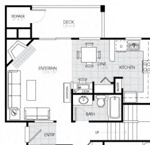 C3 Floorplan 3 Bed - 2 Bath |1292 sq ft C3 Floorplan at The Fairways Apartments