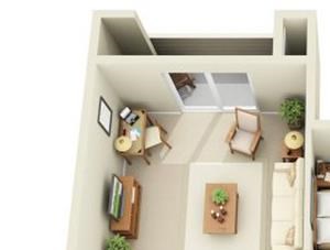 The Lloyd - Two Bedroom-1 Bath Floorplan 2 Bed 1 Bath, 991 square feet floor plan The Lloyd
