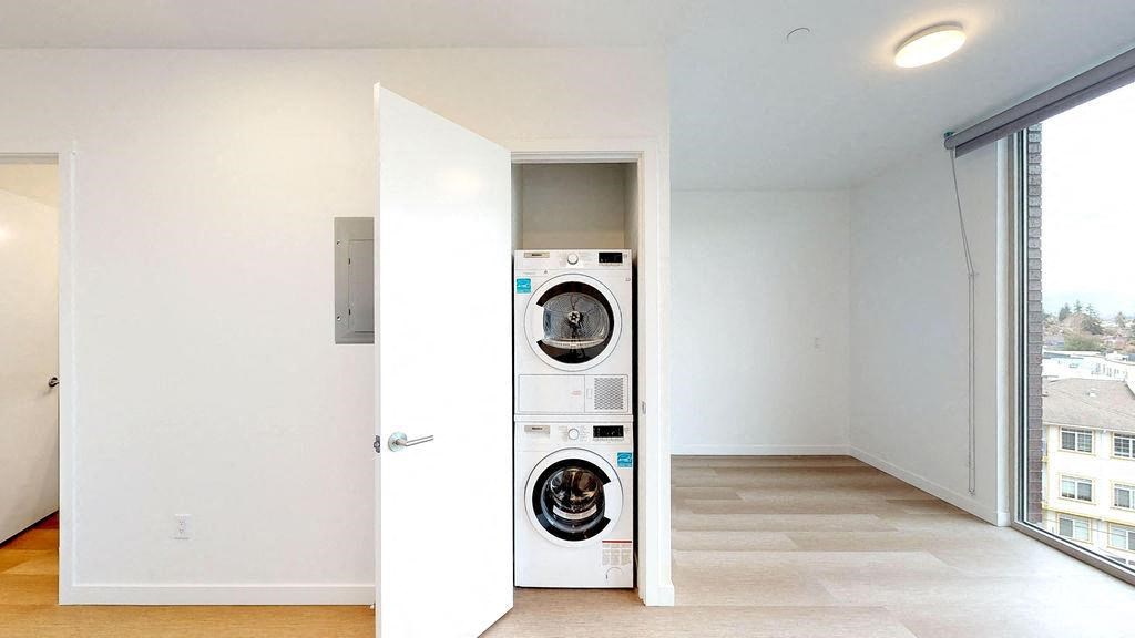 Stacked washer and dryer