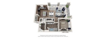waters edge at mansfield a6 floor plan 1 bed 1 bath