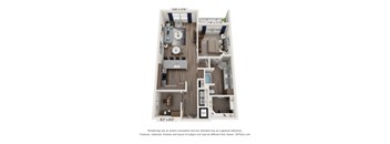 waters edge at mansfield a7 floor plan 1 bed 1 bath