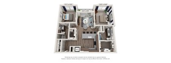 waters edge at mansfield b1 floor plan 2 bed 2 bath