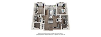 waters edge at mansfield b2 floor plan 2 bed 2 bath