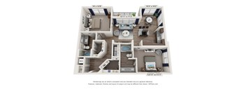 waters edge at mansfield b4 floor plan 2 bed 2 bath