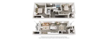 West Park Townhomes in Augusta, GA photo of two bedroom floorplan