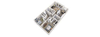  1, 2br, 2ba, 920 sq. ft.