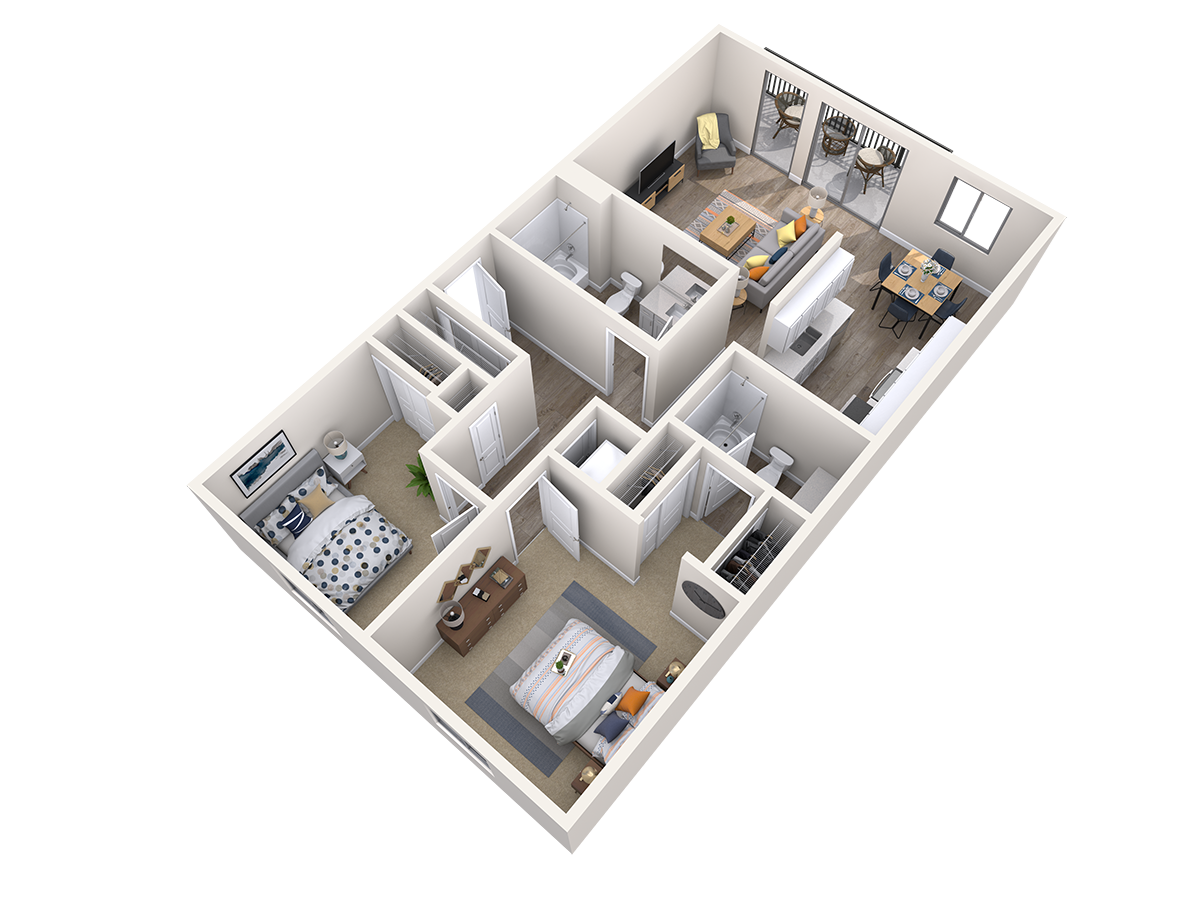 Whaler 1, 2br, 2ba, 920 sq. ft.