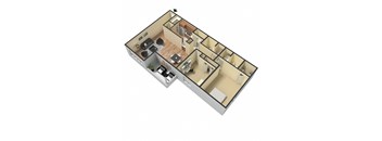 two bedroom, two bathroom, 1185 square feet