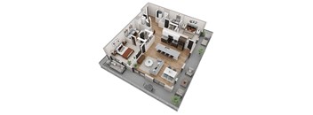 bedroom floor plan an in 3d