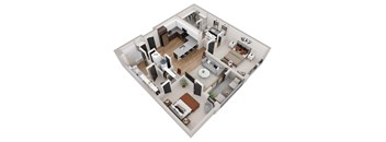 bedroom floor plan an in 3d