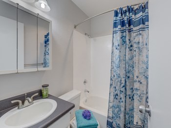Nickel Creek Apartments in Lynnwood Washington photo of spacious bathrooms with garden tub - Photo Gallery 4