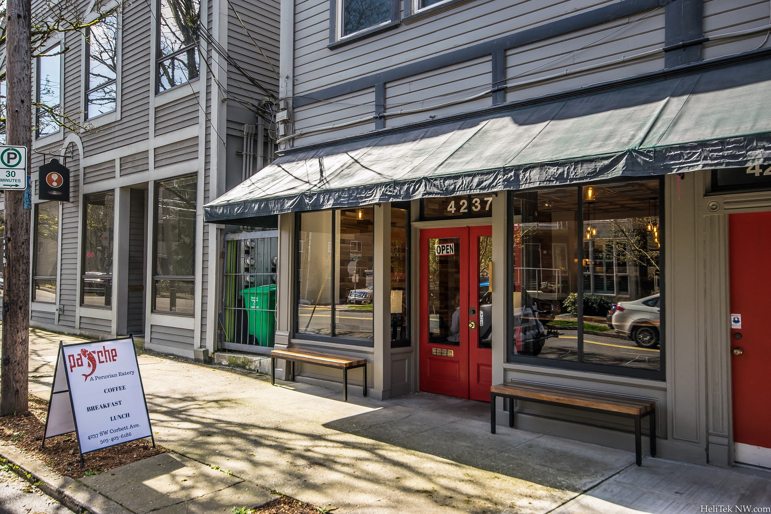 Quiet, Tree-lined Street in Lair-Hill Neighborhood