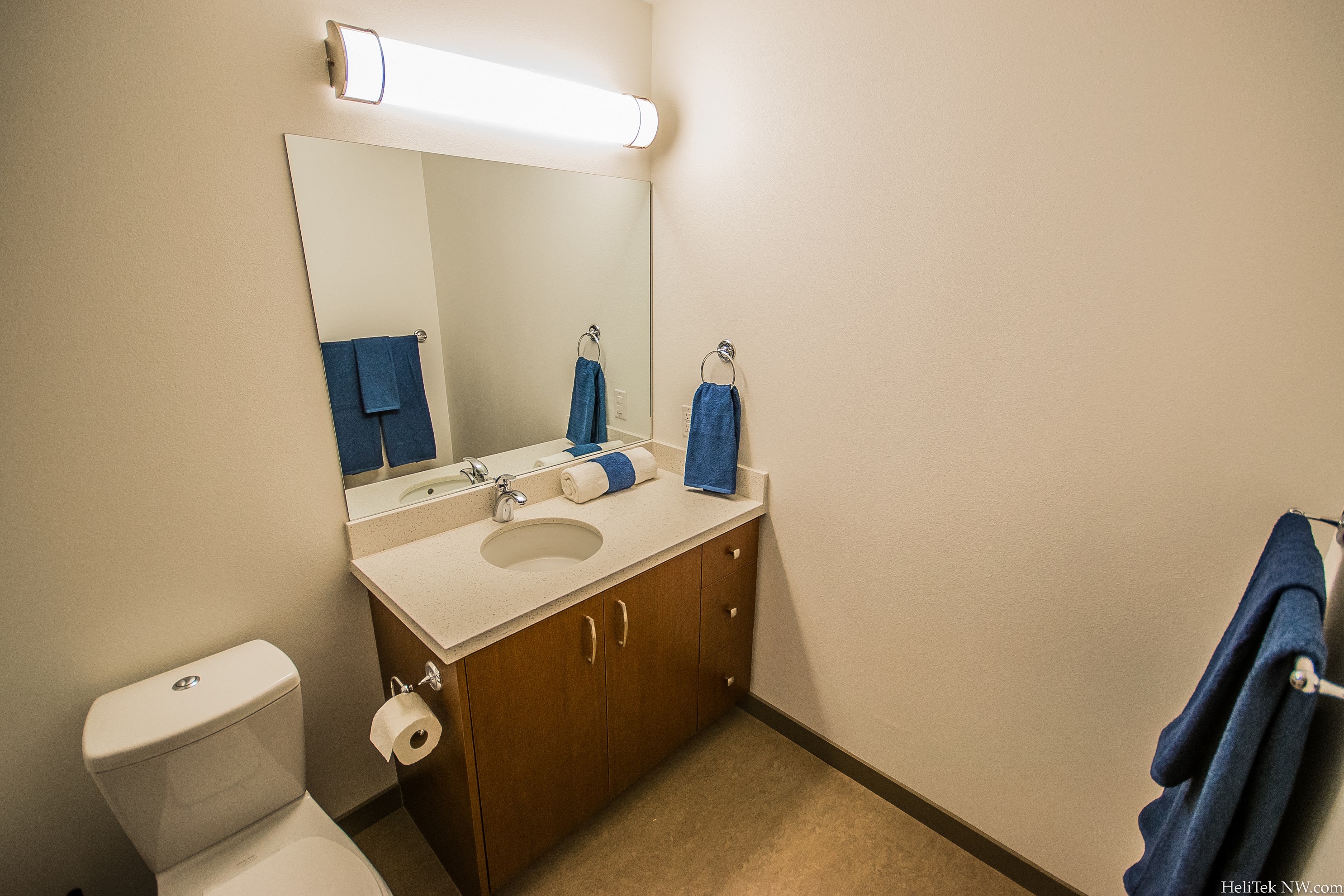 Bathroom with updated countertops