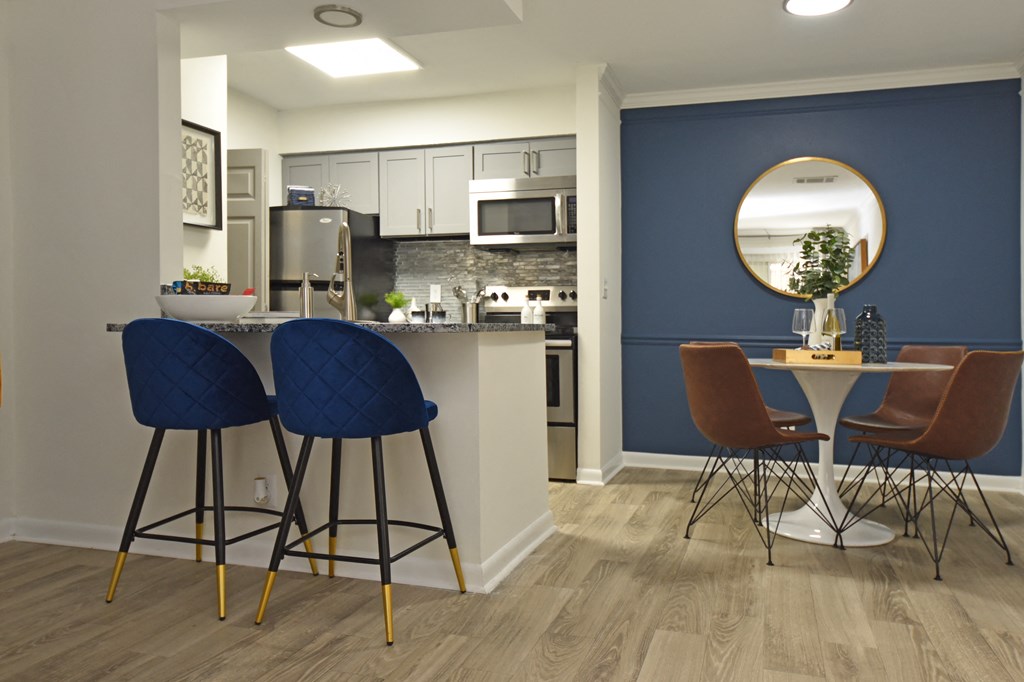 Spacious 1 bedroom apartment with wood-style flooring at Vetra West End Nashville