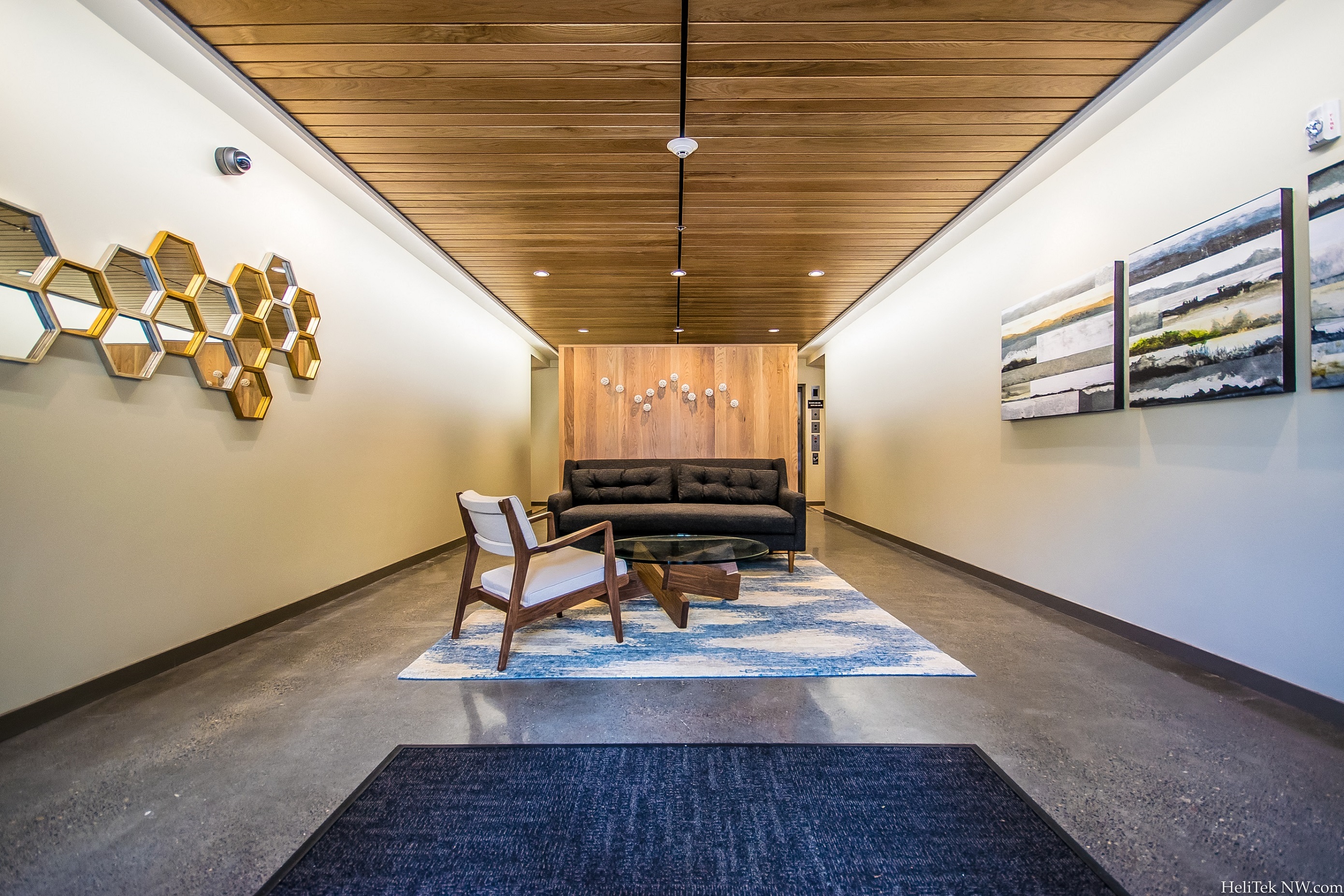 Building lobby-seating area