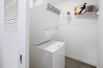 a washer and dryer in a laundry room