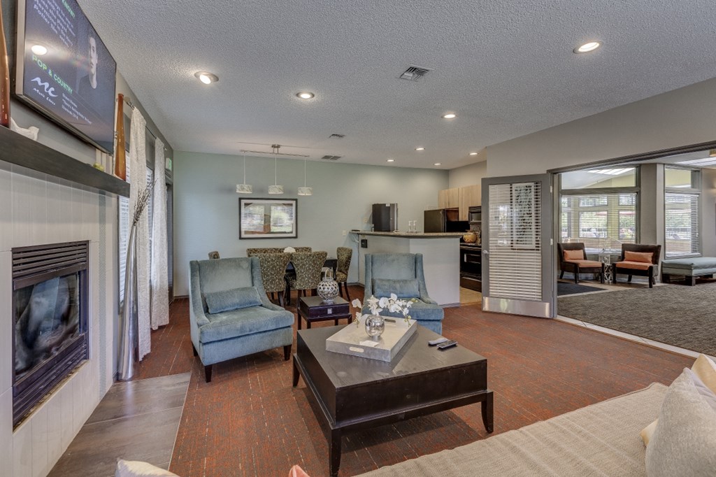 Posh Lounge Area In Clubhouse at Cedar Crest, Beaverton