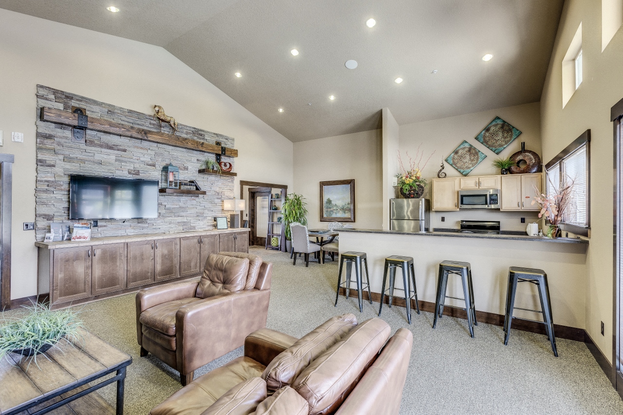 Kitchen area in clubhouse