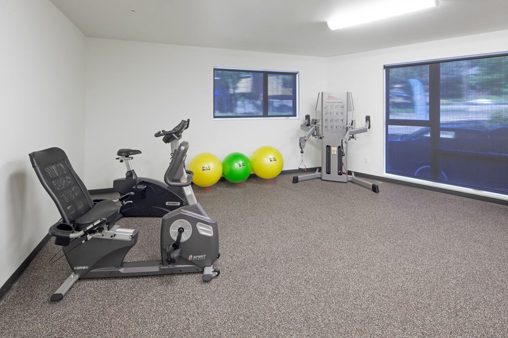 the gym at the tower at dorsey manor senior residences senior apartments in mariet