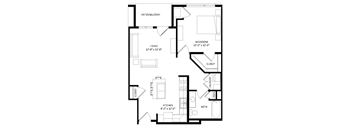 A black and white image of a house floor plan.