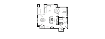 A black and white image of a floor plan for a home.